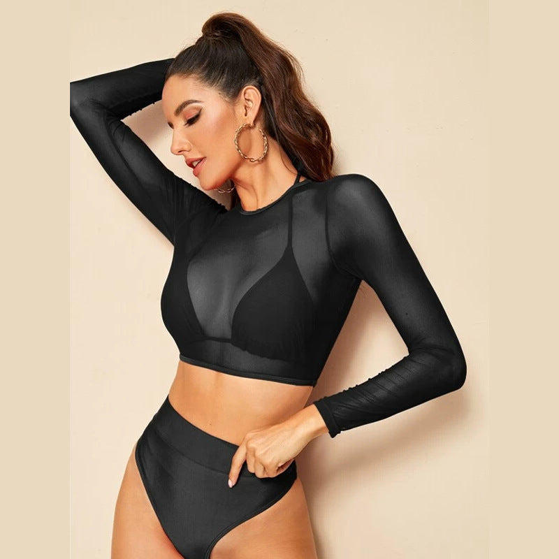 Fitted Long-Sleeve Swimsuit