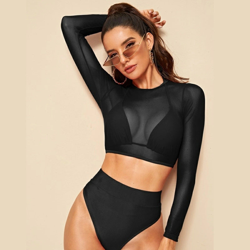 Fitted Long-Sleeve Swimsuit